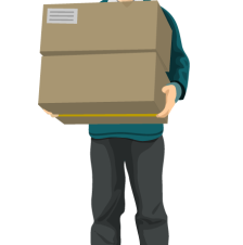 delivery_05搬纸箱的男人矢量图