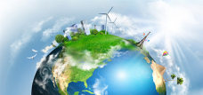 创意地球环保能源海报